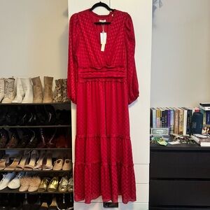 Max Studio Red Maxi Dress XL
